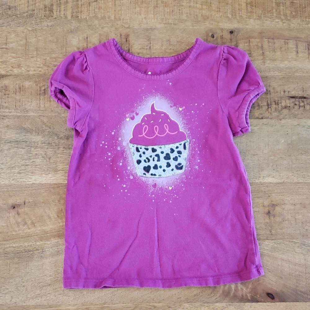 Girls 4T purple cupcake shirt
